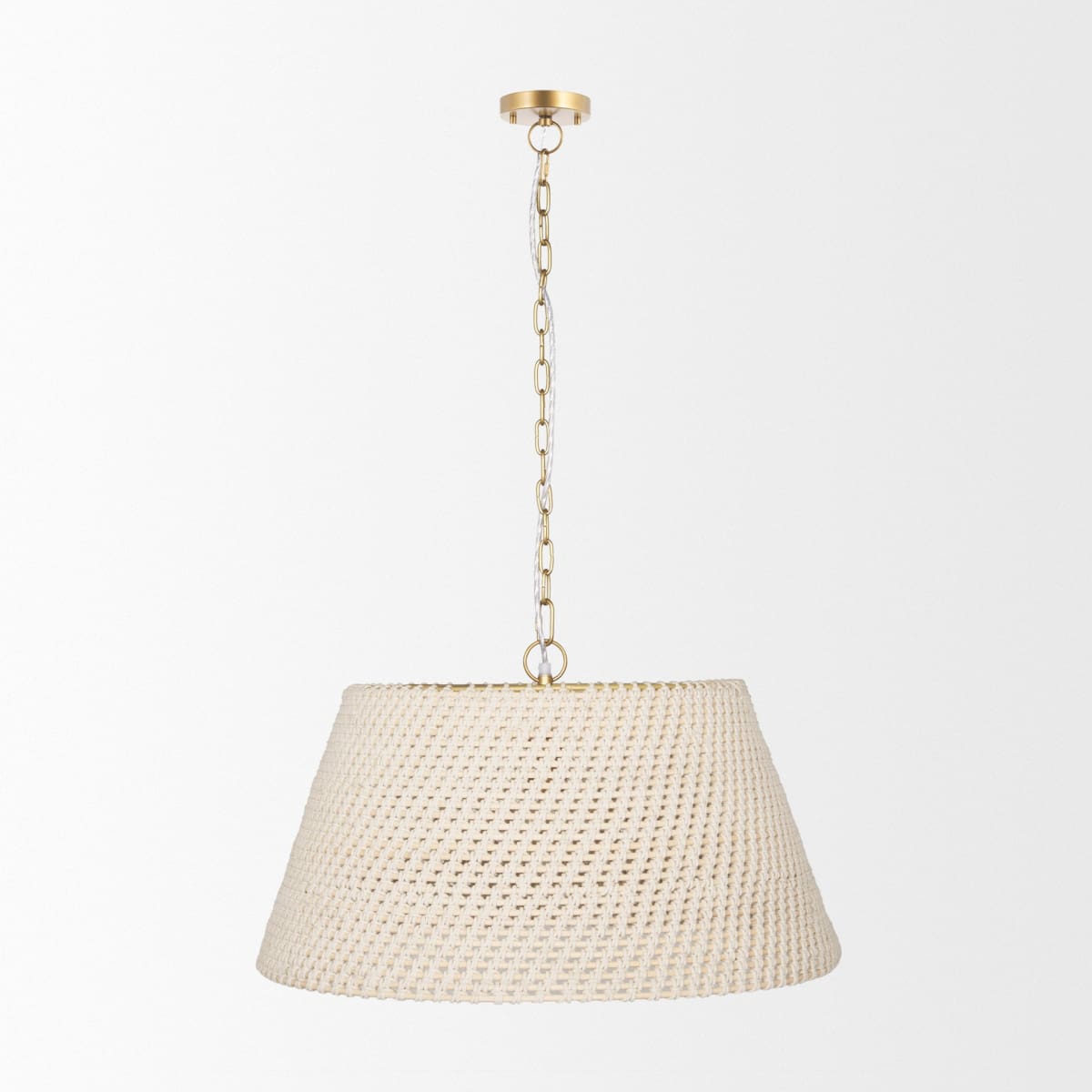 Tosha Pendant Cotton Rope | Drum Shade - pendant-light