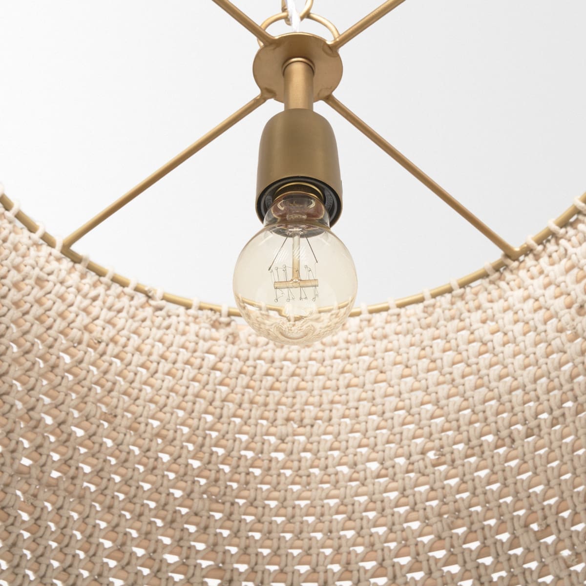 Tosha Pendant Cotton Rope | Drum Shade - pendant-light