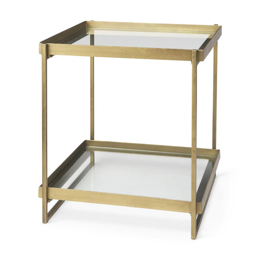 Trey Accent Table Gold Metal | Glass - accent-tables