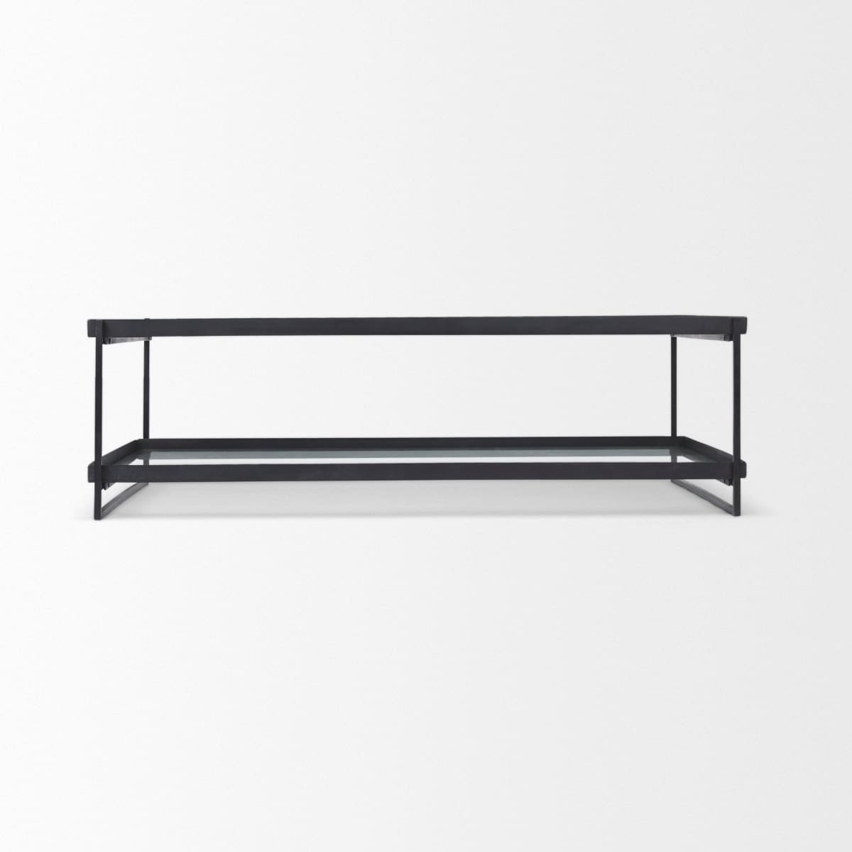 Trey Coffee Table Black Metal | Glass - coffee-tables