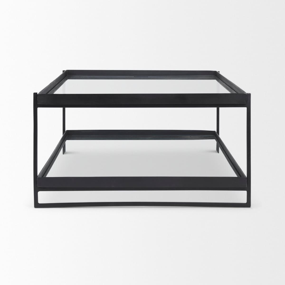 Trey Coffee Table Black Metal | Glass - coffee-tables