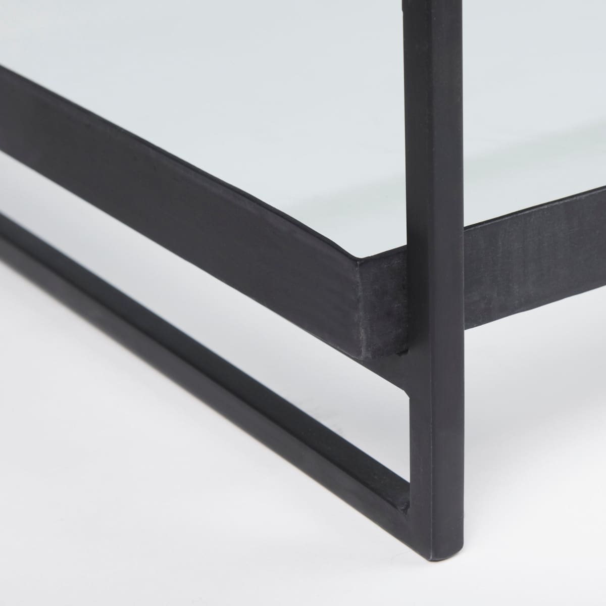 Trey Coffee Table Black Metal | Glass - coffee-tables