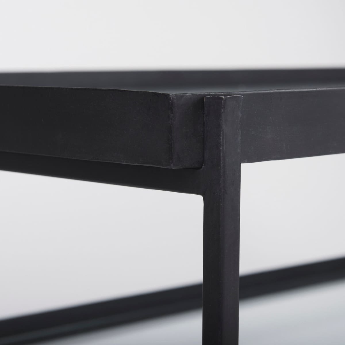 Trey Coffee Table Black Metal | Glass - coffee-tables