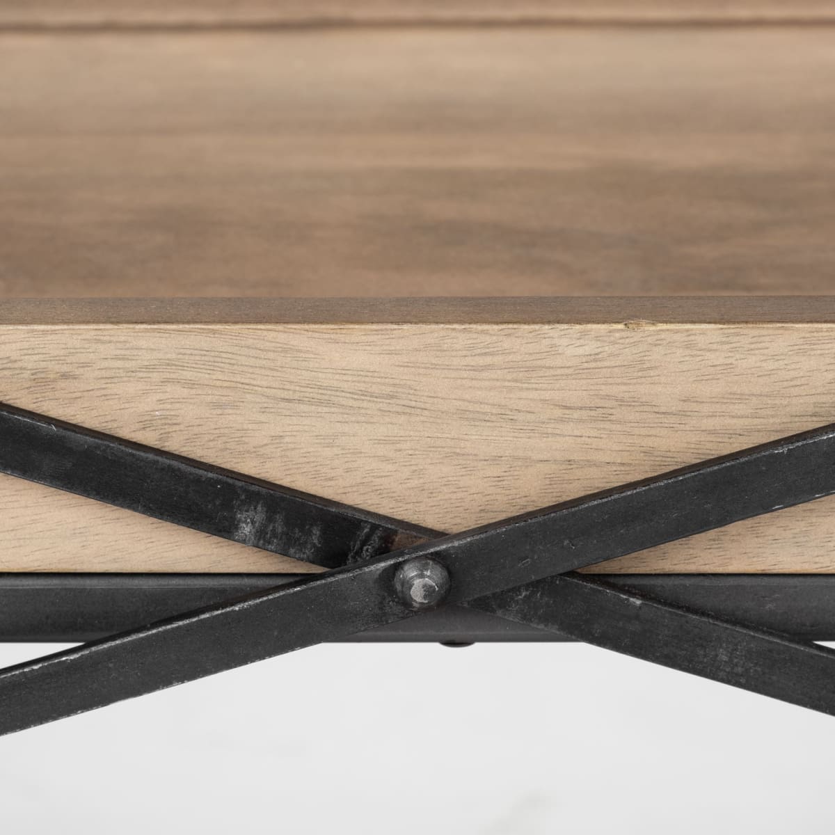 Trey Console Table Brown Wood | Black Iron - console-tables