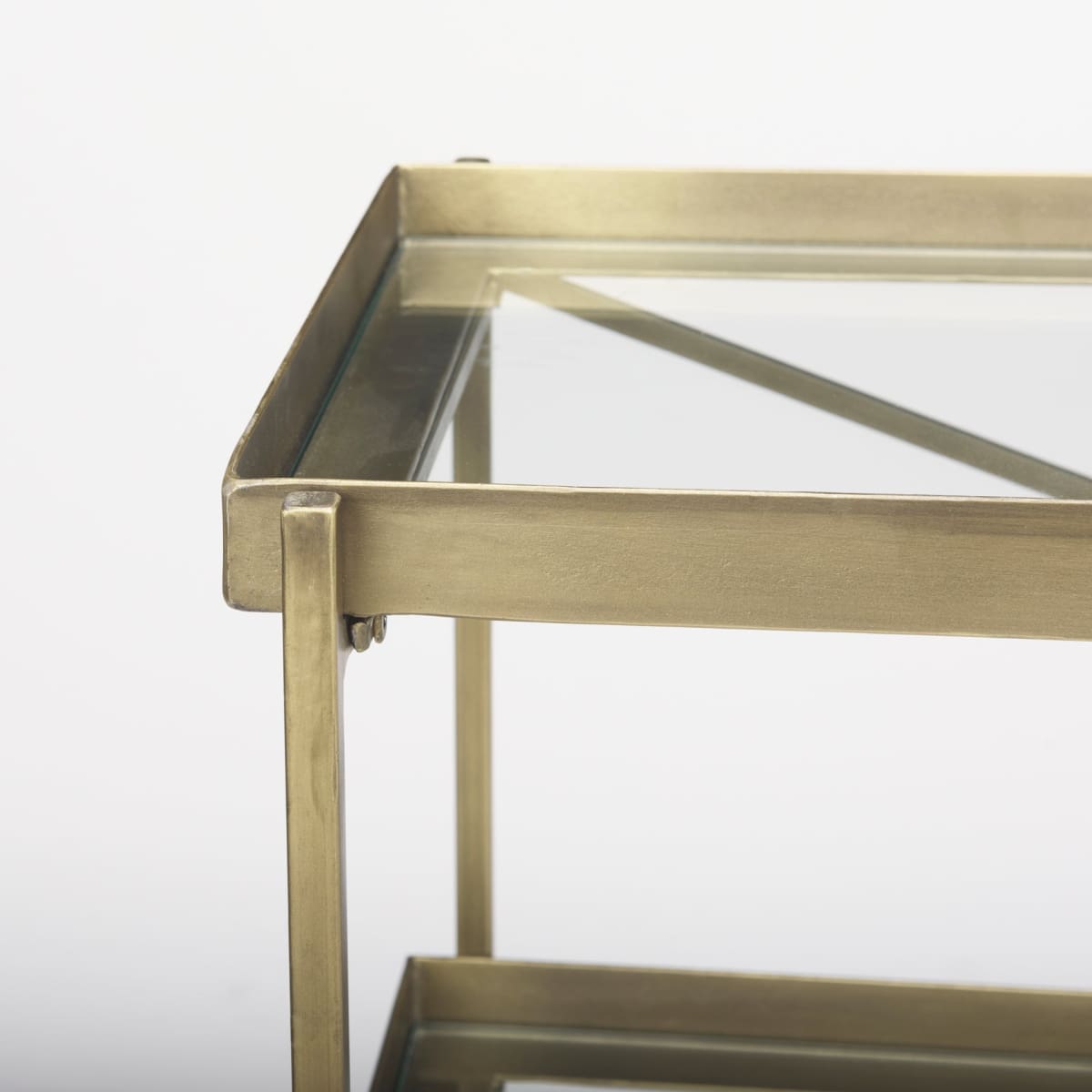 Trey Console Table Gold Metal | Glass - console-tables