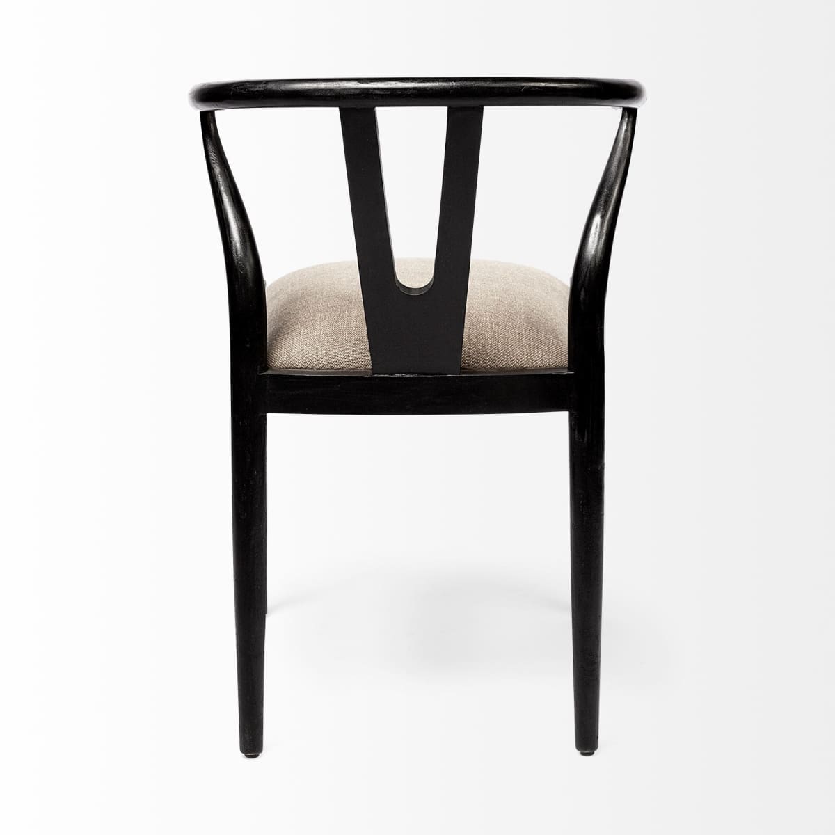 Trixie Dining Chair Beige Fabric | Black Wood - dining-chairs