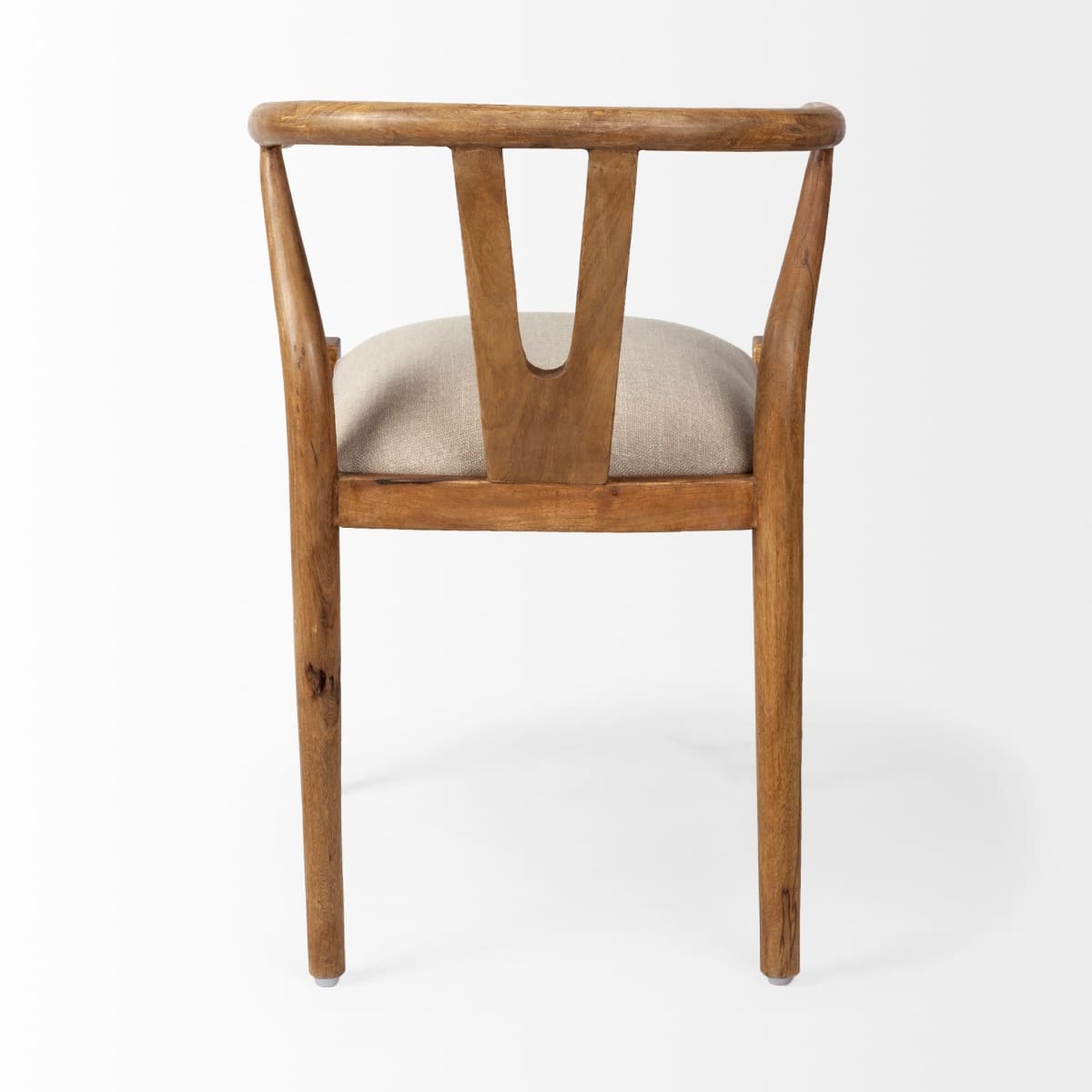 Trixie Dining Chair Cream Fabric | Brown Wood - dining-chairs