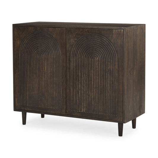 Tucker Accent Cabinet Dark Brown Wood | 2 Door - acc-chest-cabinets