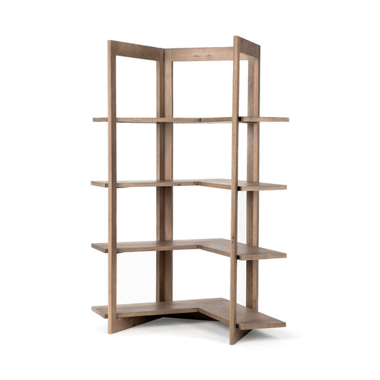 Turnbull Shelving Unit Brown Wood | Corner - shelving