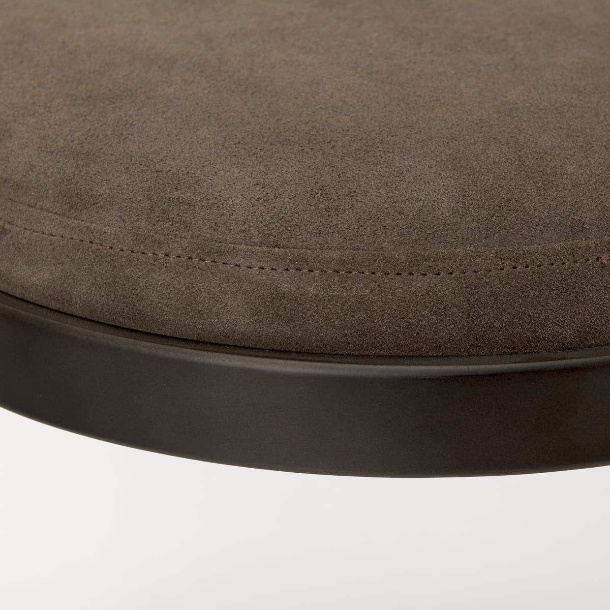 Tyson Upholstered Seat Bar Counter Stool Brown/Gray Suede | Black Metal | Bar - bar-stools