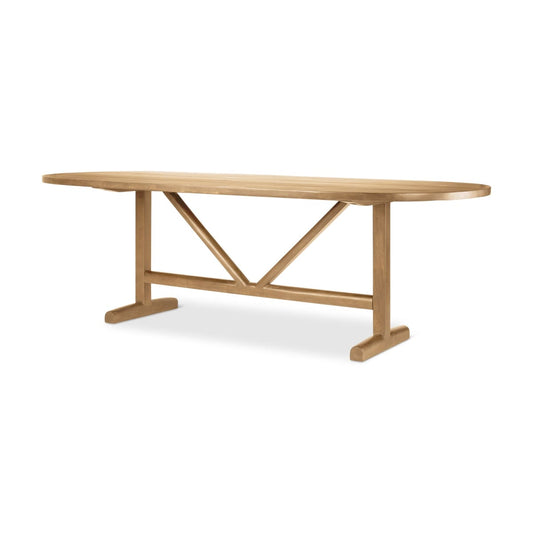 Viktor Dining Table Light Brown Wood | 94L - dining-table