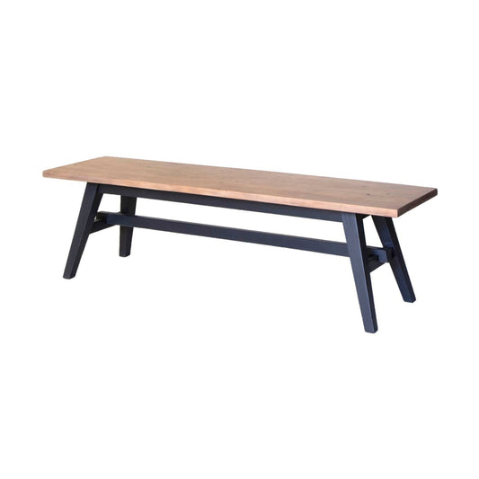 Viva Dining Bench - Sundried Wheat - Matte Black - lh-import-dining-benches