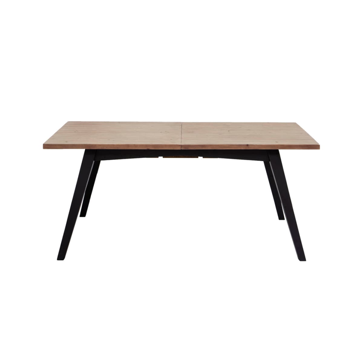 Viva Extension Dining Table - Sundried Wheat - Matte Black - lh-import-dining-tables