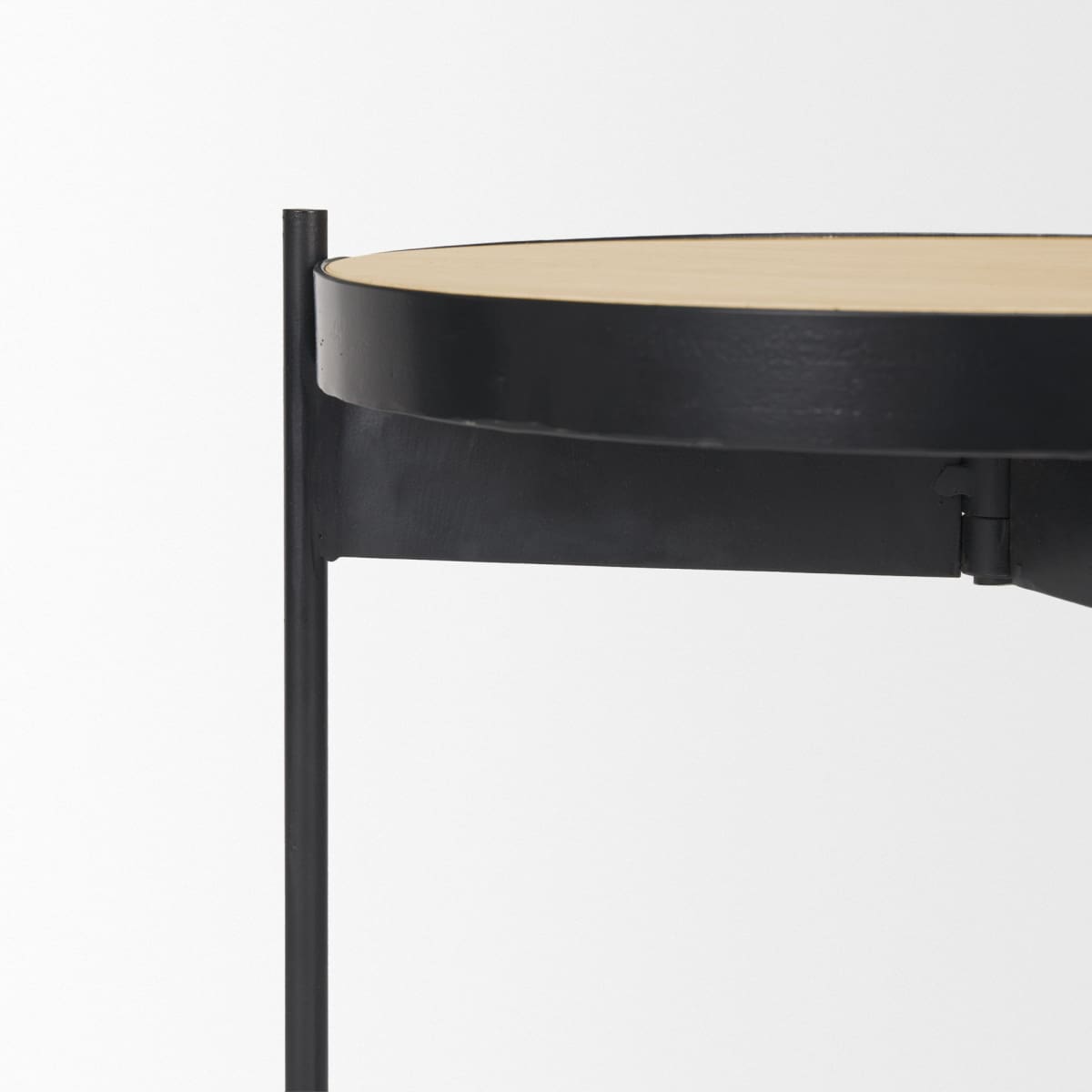 Wade End Side Tables Travertine | Black Metal - end-and-side-tables