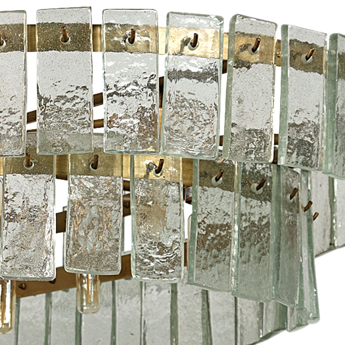 Wallace Chandelier Gold Metal | Frosted Glass - chandeliers