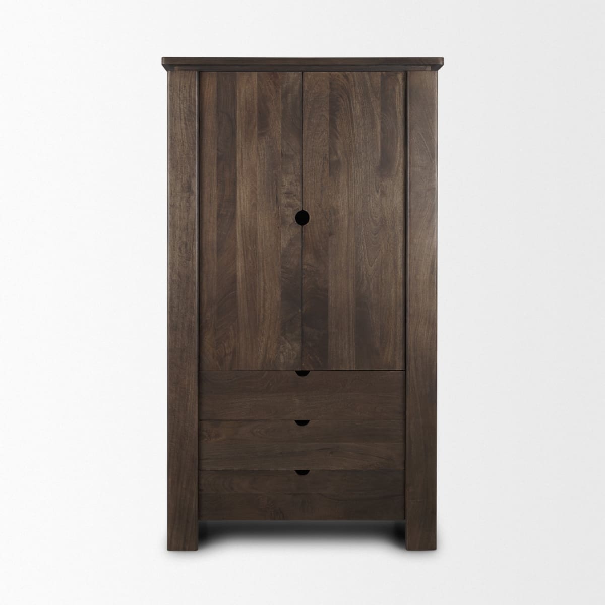 Wallen Curio Cabinet Dark Brown Wood - cabinets