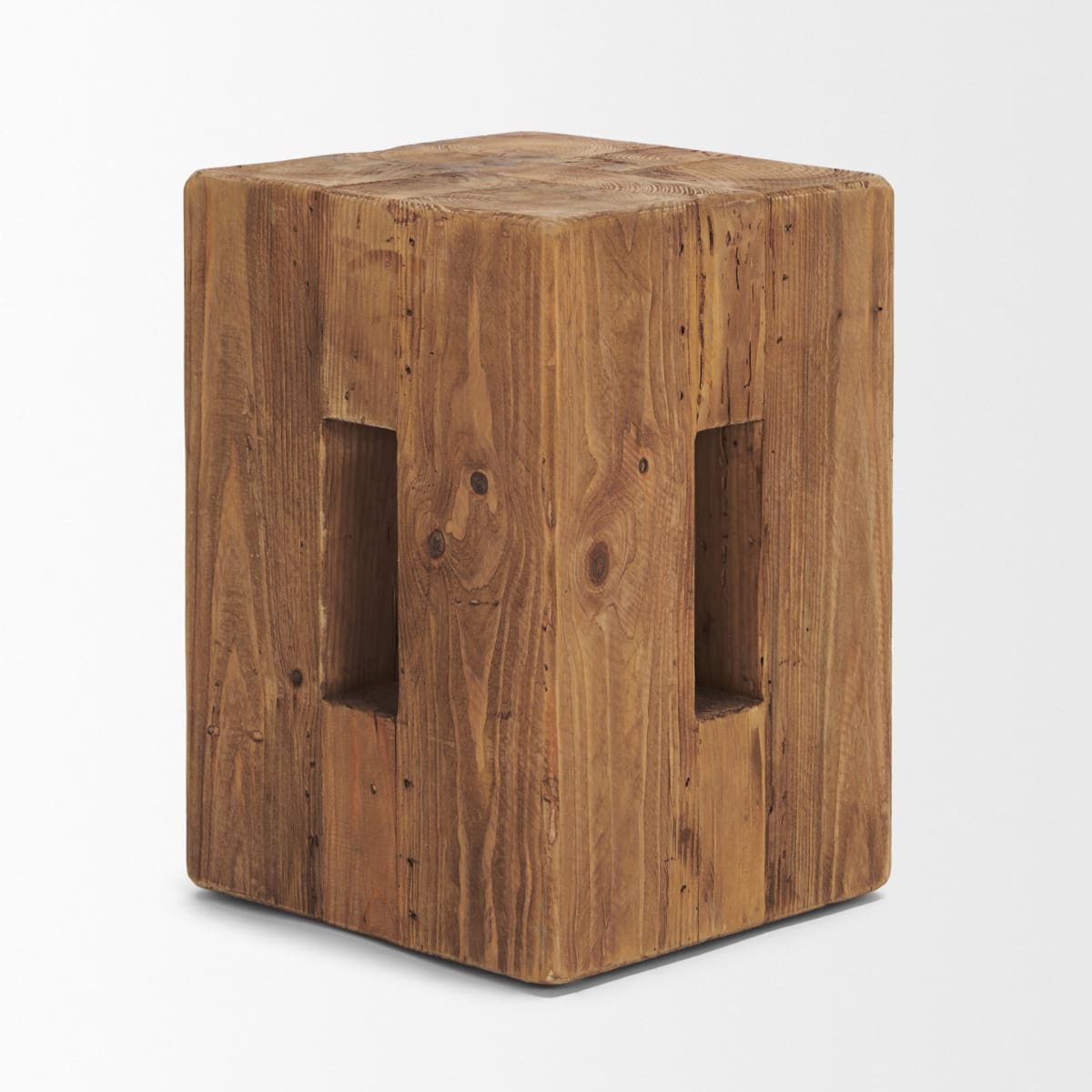 Waylon Stool Recycled Pine - ottoman-and-poufs