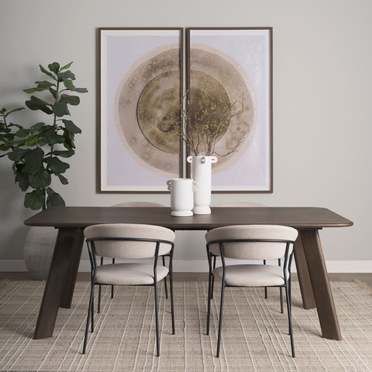 Welborn Dining Table Medium Dark Brown | 72’’ | Wood - dining-table