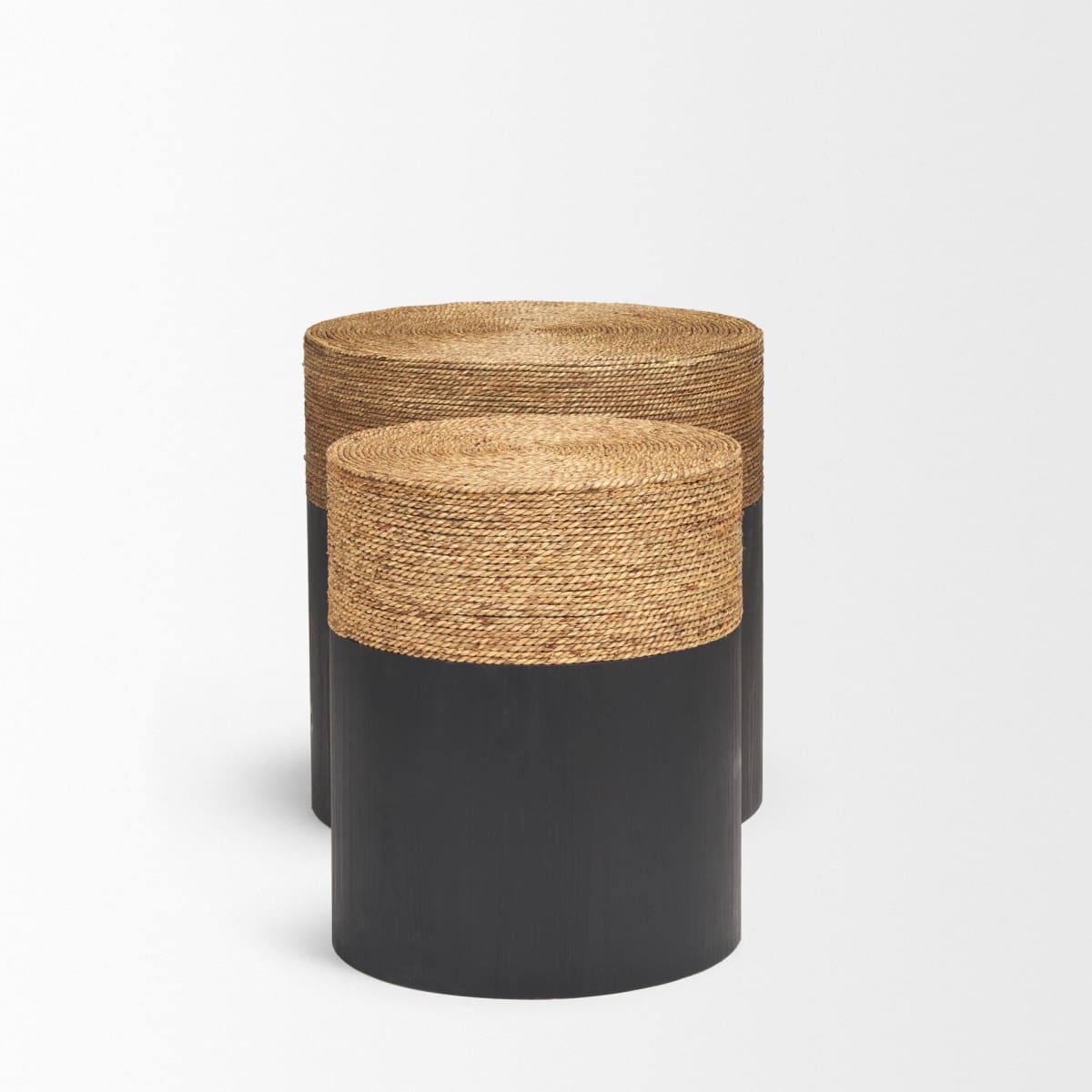 Wenopa Accent Table Black Wood | Jute - accent-tables