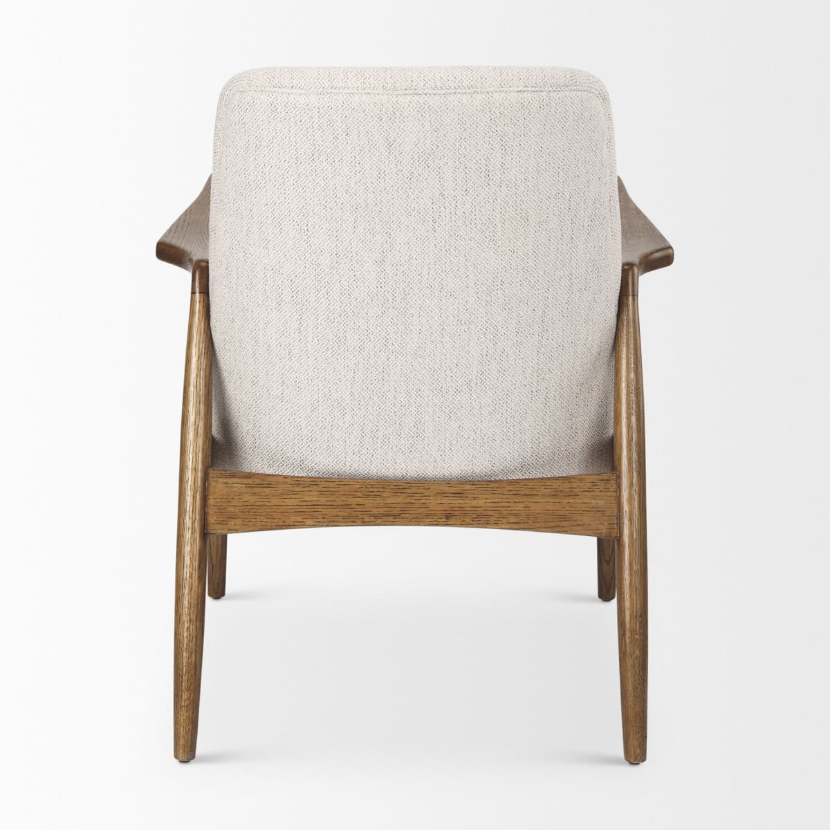 Westan Accent Chair Cream Fabric | Brown Wood - accent-chairs