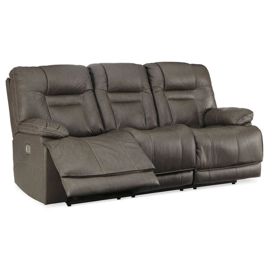 Wurstrow Smoke Power Reclining Sofa - Sofa