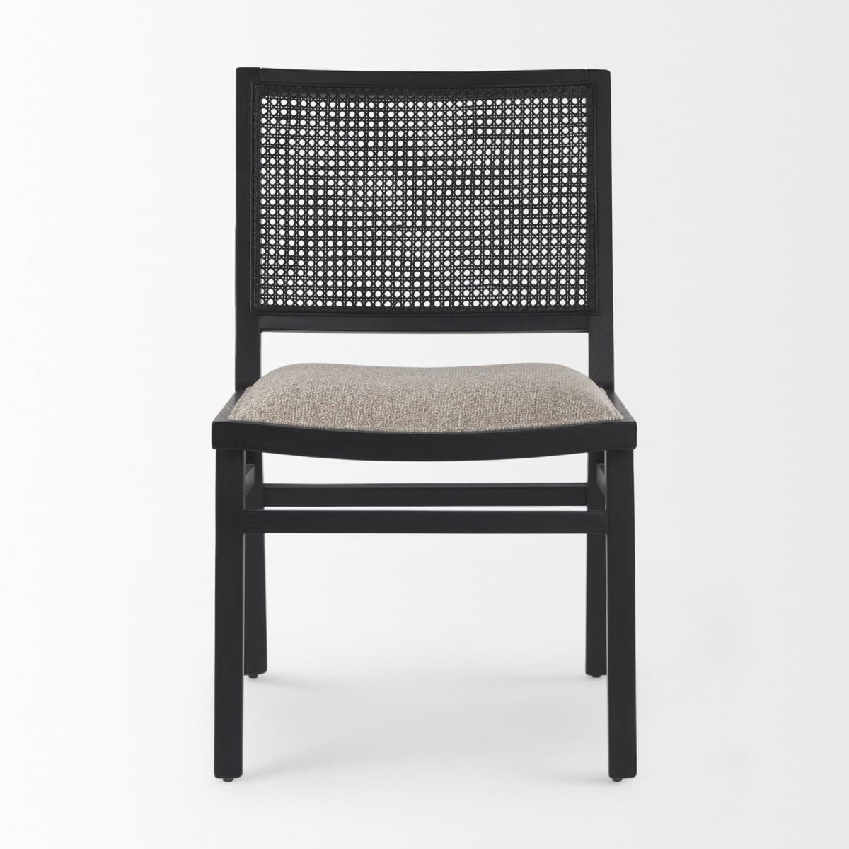 Wynn Dining Chair Beige Fabric | Black Wood - dining-chairs