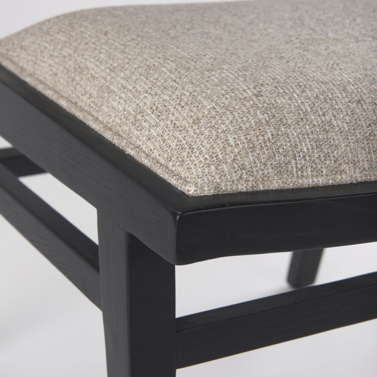 Wynn Dining Chair Beige Fabric | Black Wood - dining-chairs