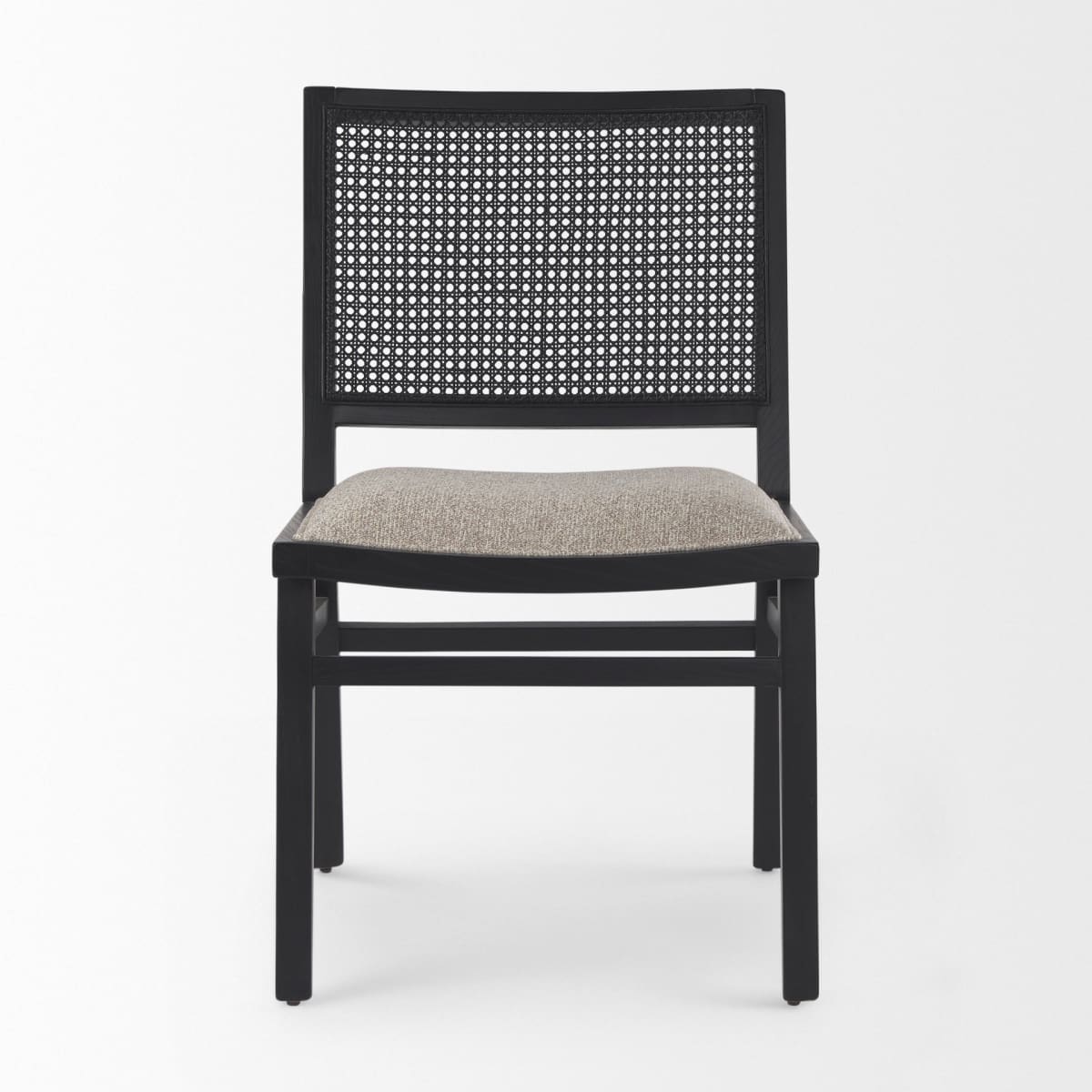 Wynn Dining Chair Beige Fabric | Black Wood - dining-chairs
