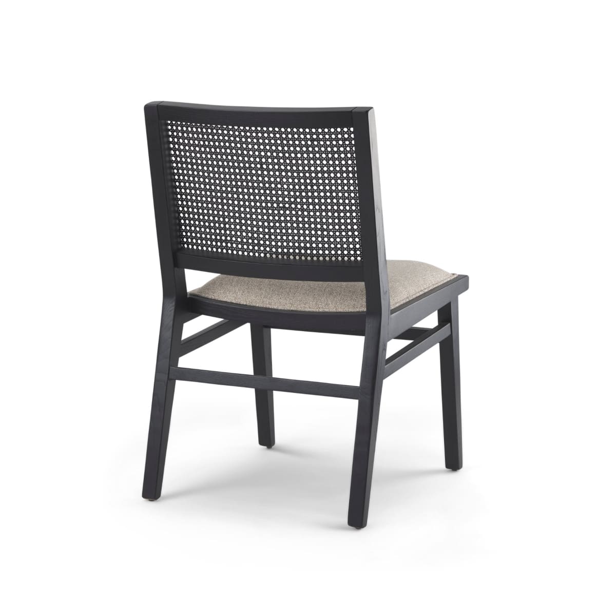 Wynn Dining Chair Beige Fabric | Black Wood - dining-chairs