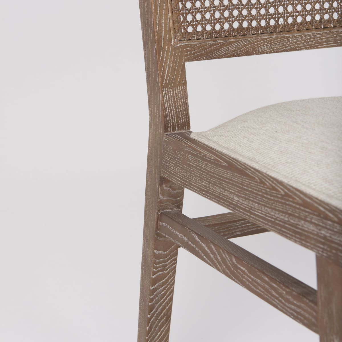 Wynn Dining Chair Beige fabric | Brown Wood - dining-chairs