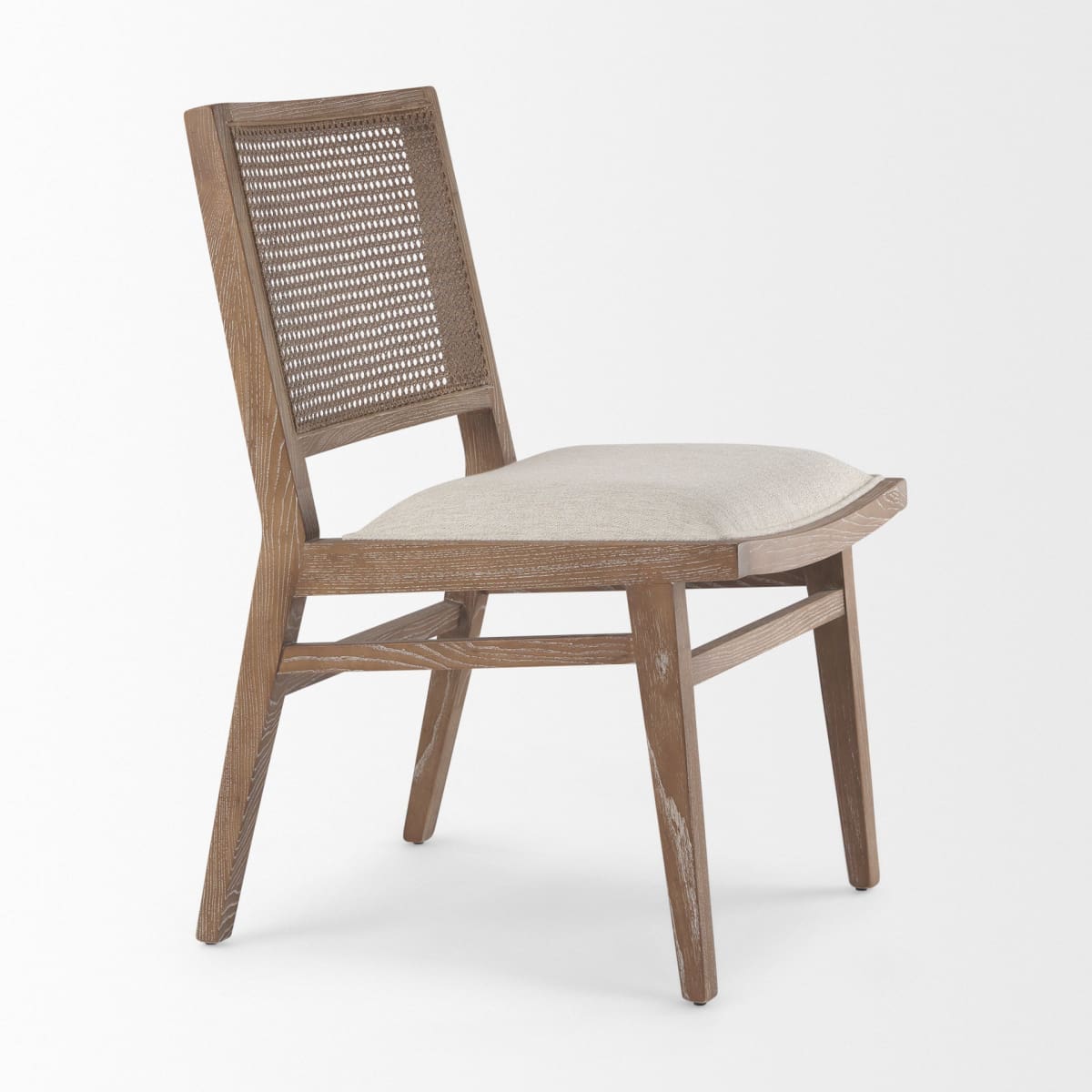 Wynn Dining Chair Beige fabric | Brown Wood - dining-chairs