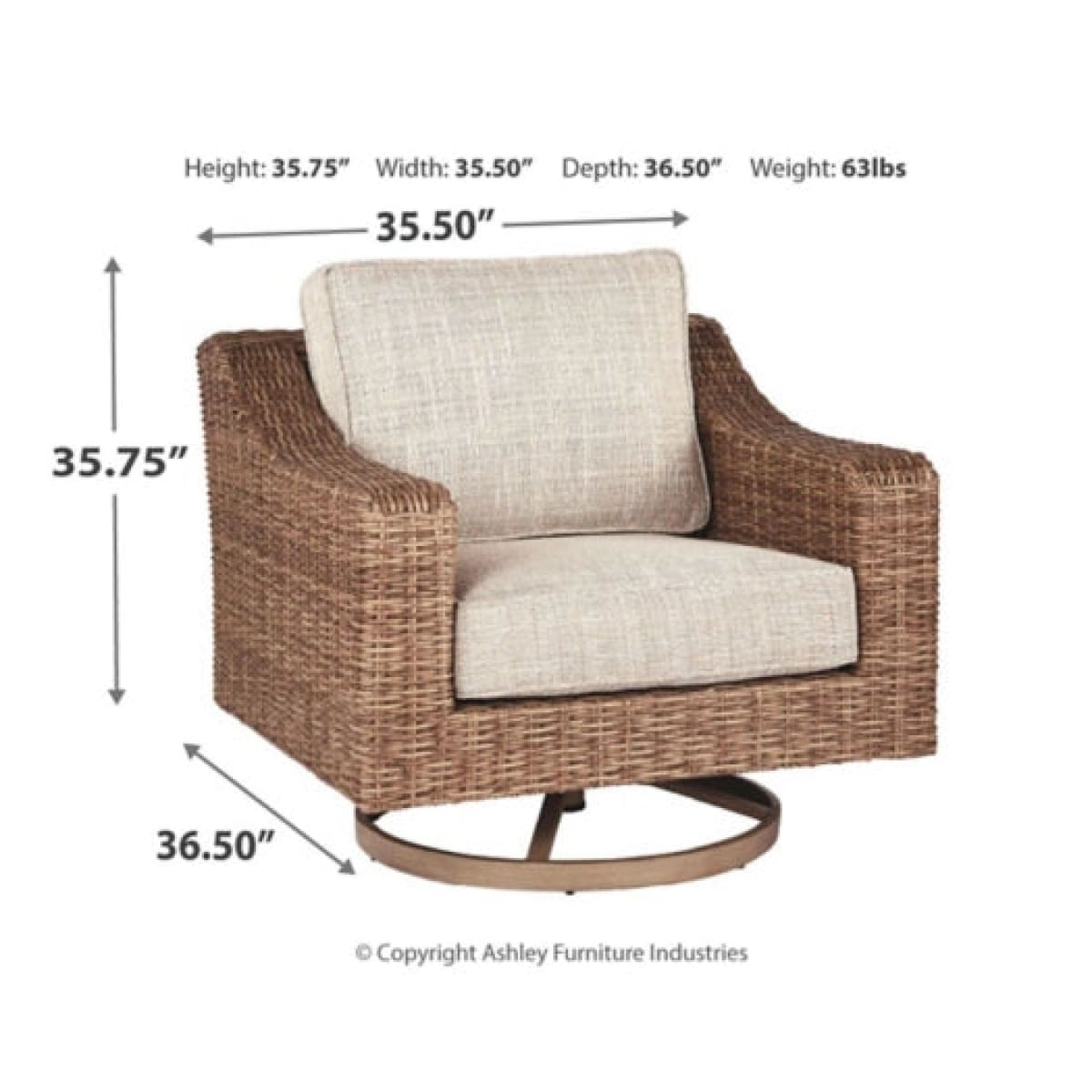 Beachcroft Swivel Lounge Chair - Outdoor Sofa