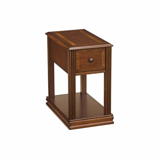 Breegin Medium Brown Chairside End Table - END TABLE/SIDE TABLE