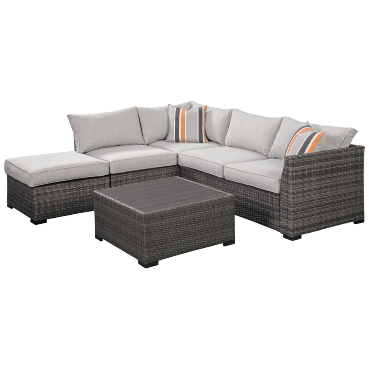 Cherry Point 4-piece Outdoor Sectional Set - 90 W x 85.5 D x 31.5 H - Outdoor Sofa