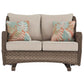 Clear Ridge Glider Loveseat - 50.25 W x 29.5 D x 36.5 H - Outdoor Sofa