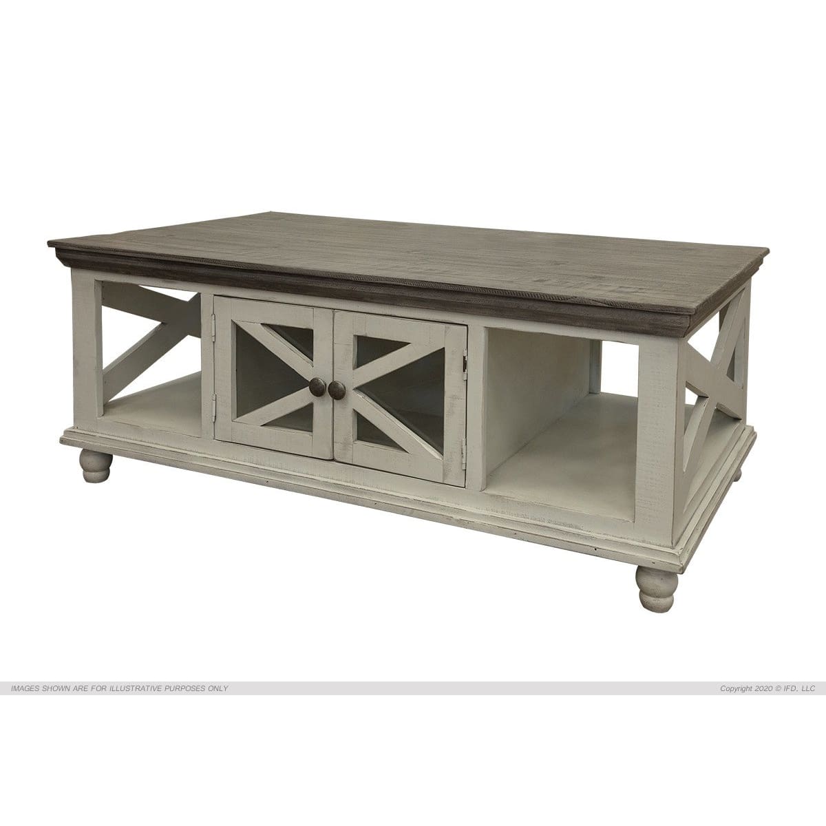 Florence Ivory Coffee Table - 50 x 30-1/4 x 19-1/2 - COFFEE TABLE