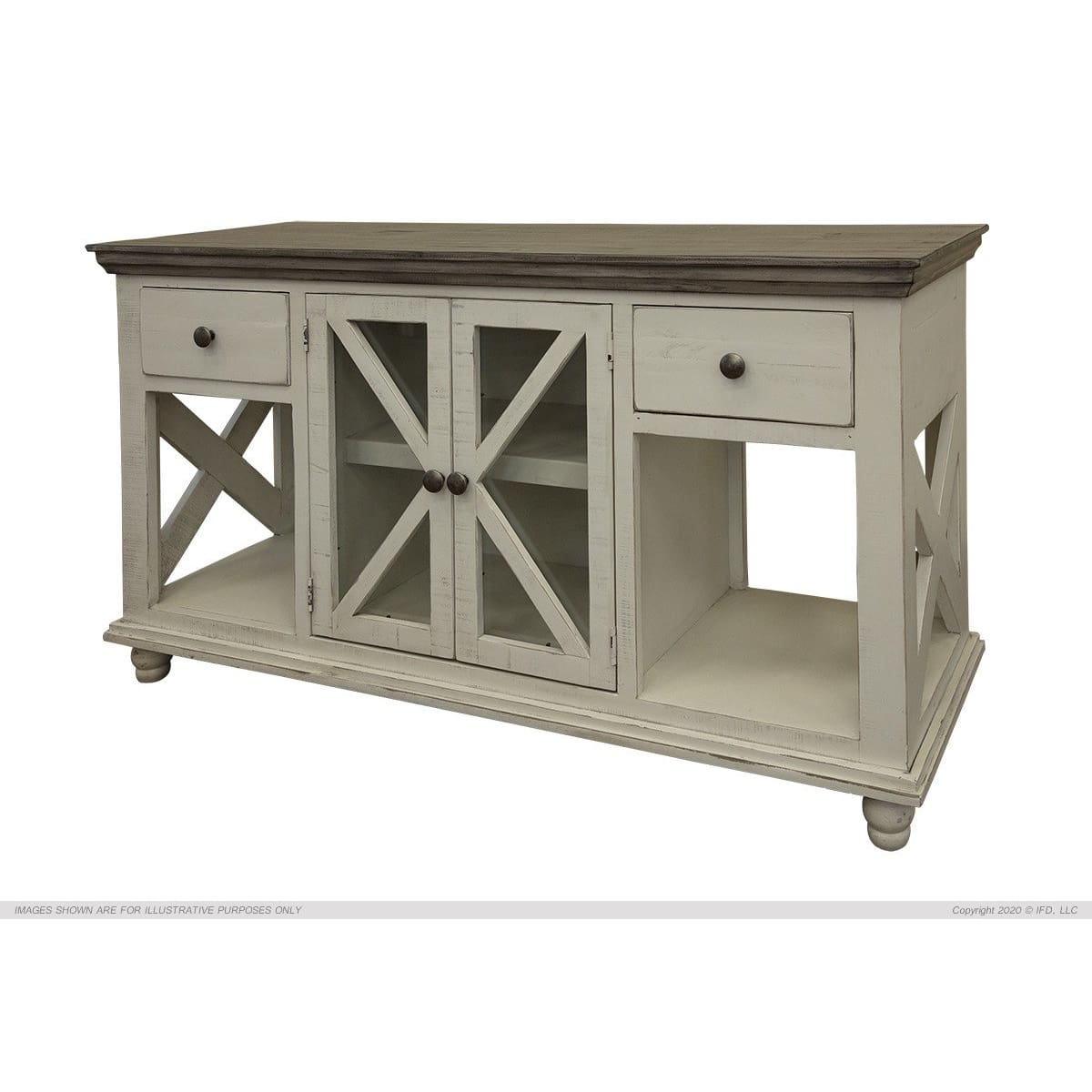 Florence Ivory Console Table - 54-1/4 x 17-3/4 x 30-1/4 - CONSOLE TABLE