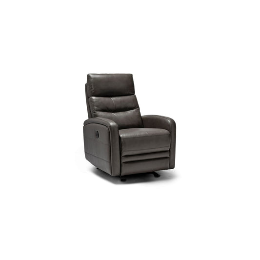 Fresno Pewter Leather Chair - accent-chairs