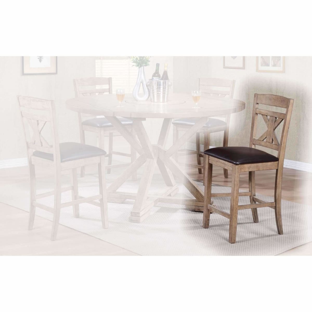 Grandview X-Back Bar Stool - dining chairs