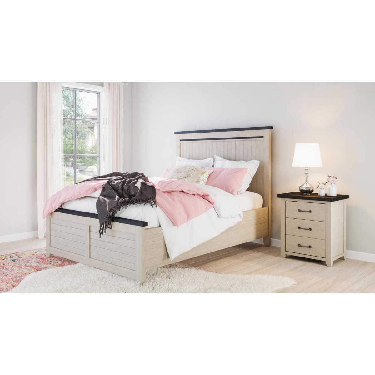 Madison Country Panel Beds-White - BED
