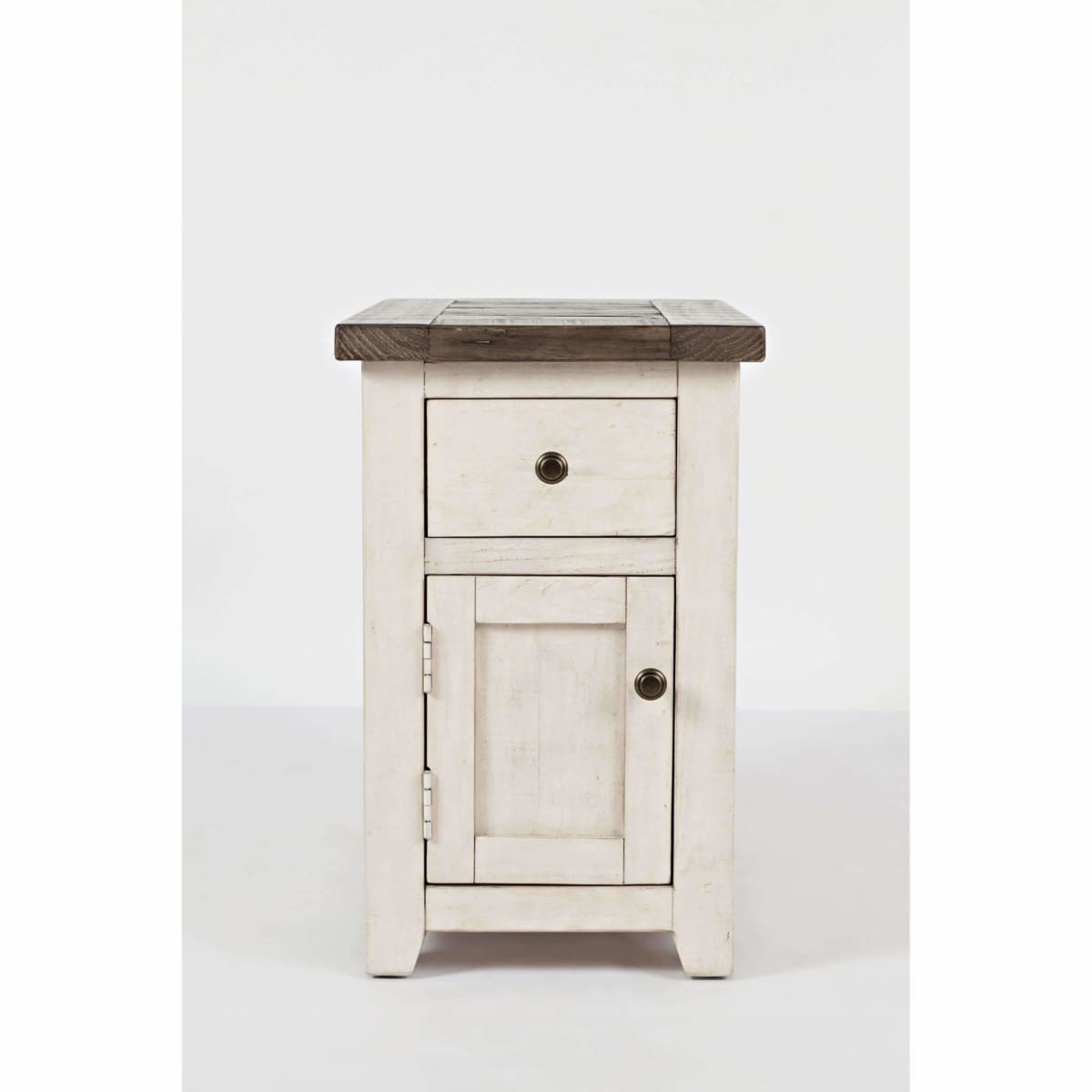 Madison County Vintage White Chairside Table - END TABLE/SIDE TABLE