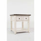Madison County Vintage White End Table - END TABLE/SIDE TABLE