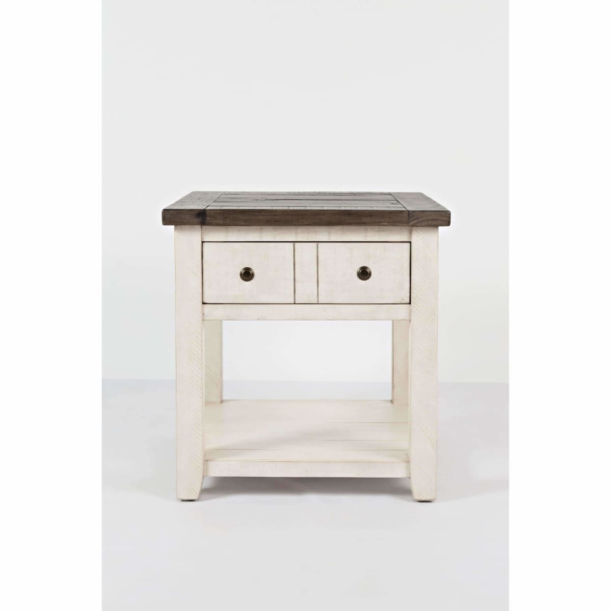 Madison County Vintage White End Table - END TABLE/SIDE TABLE