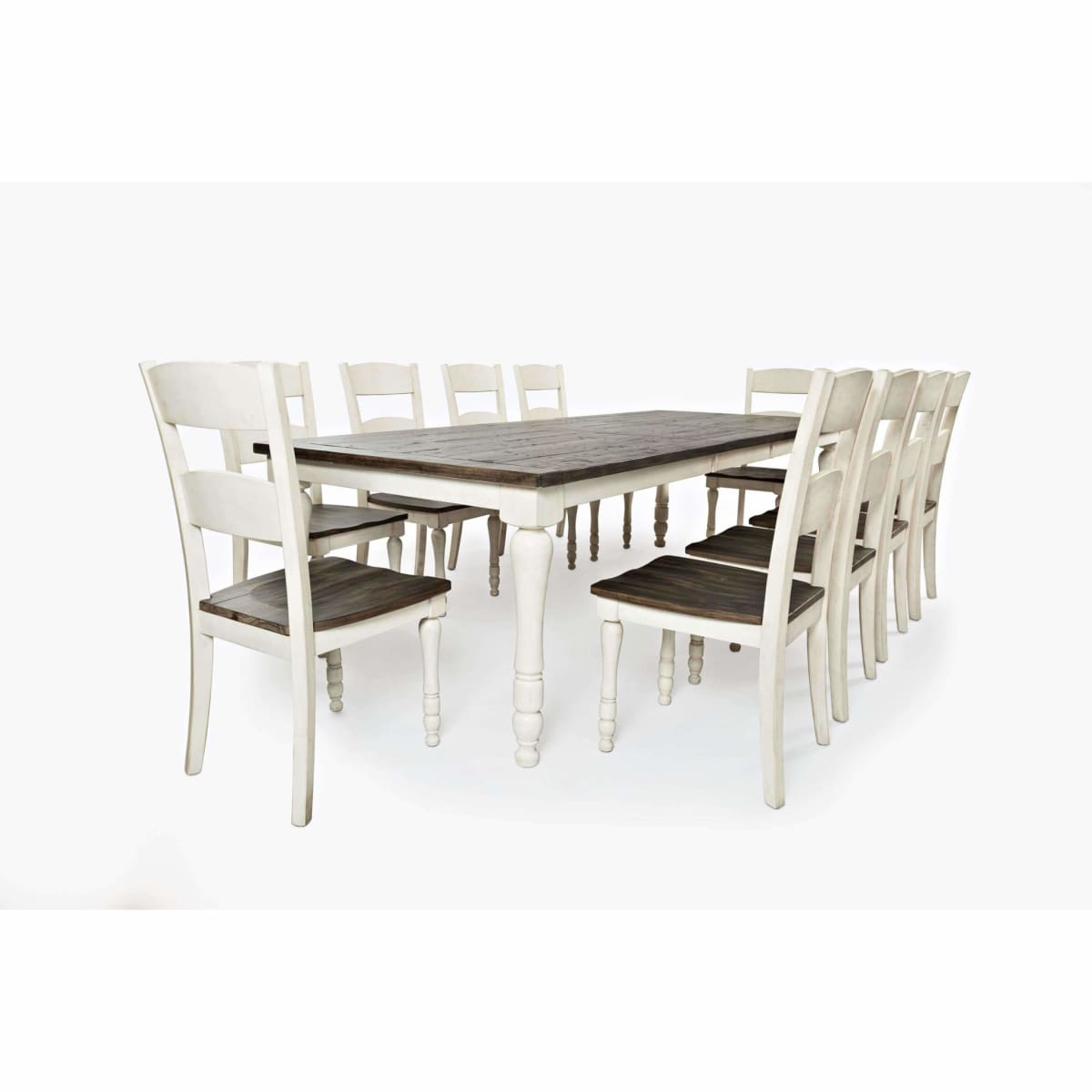 Madison County Vintage White Rectangle Extension Table - DININGCOUNTERHEIGHT