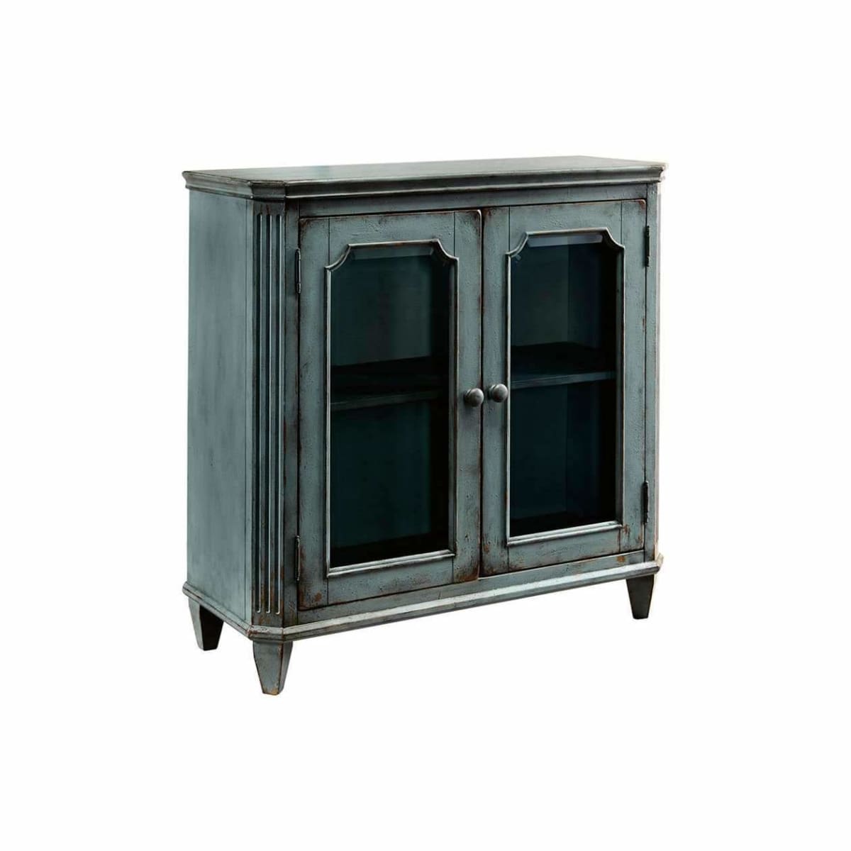 Mirimyn Antique Teal Small Accent Cabinet - accent cabinet