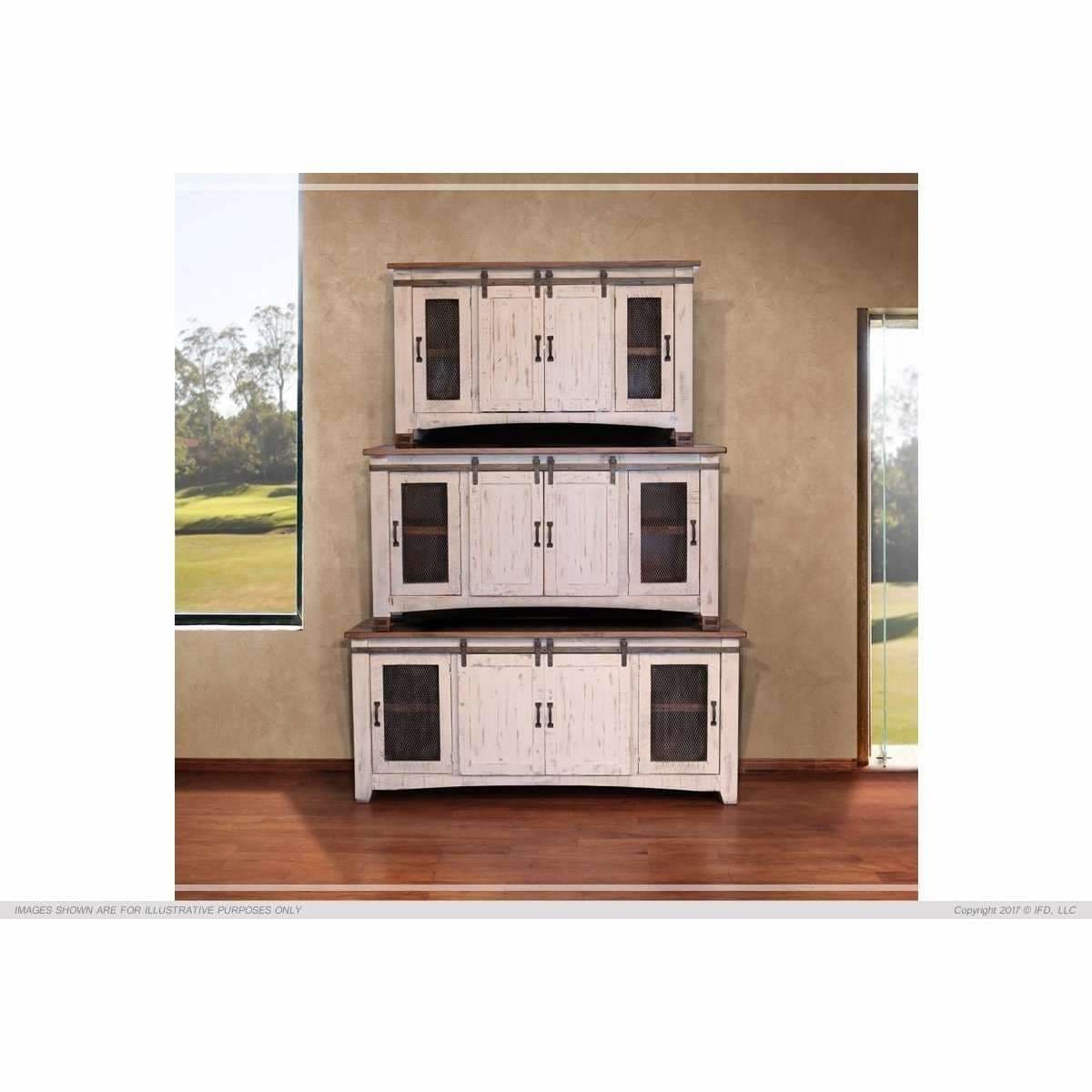 360 Pueblo White 80 Tv Stand - ENTERTAINMENT CONSOLE