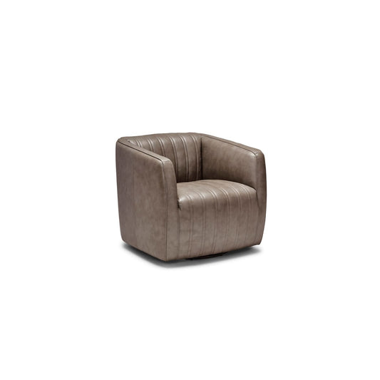 Sanford Leather Swivel chair. - accent chairs