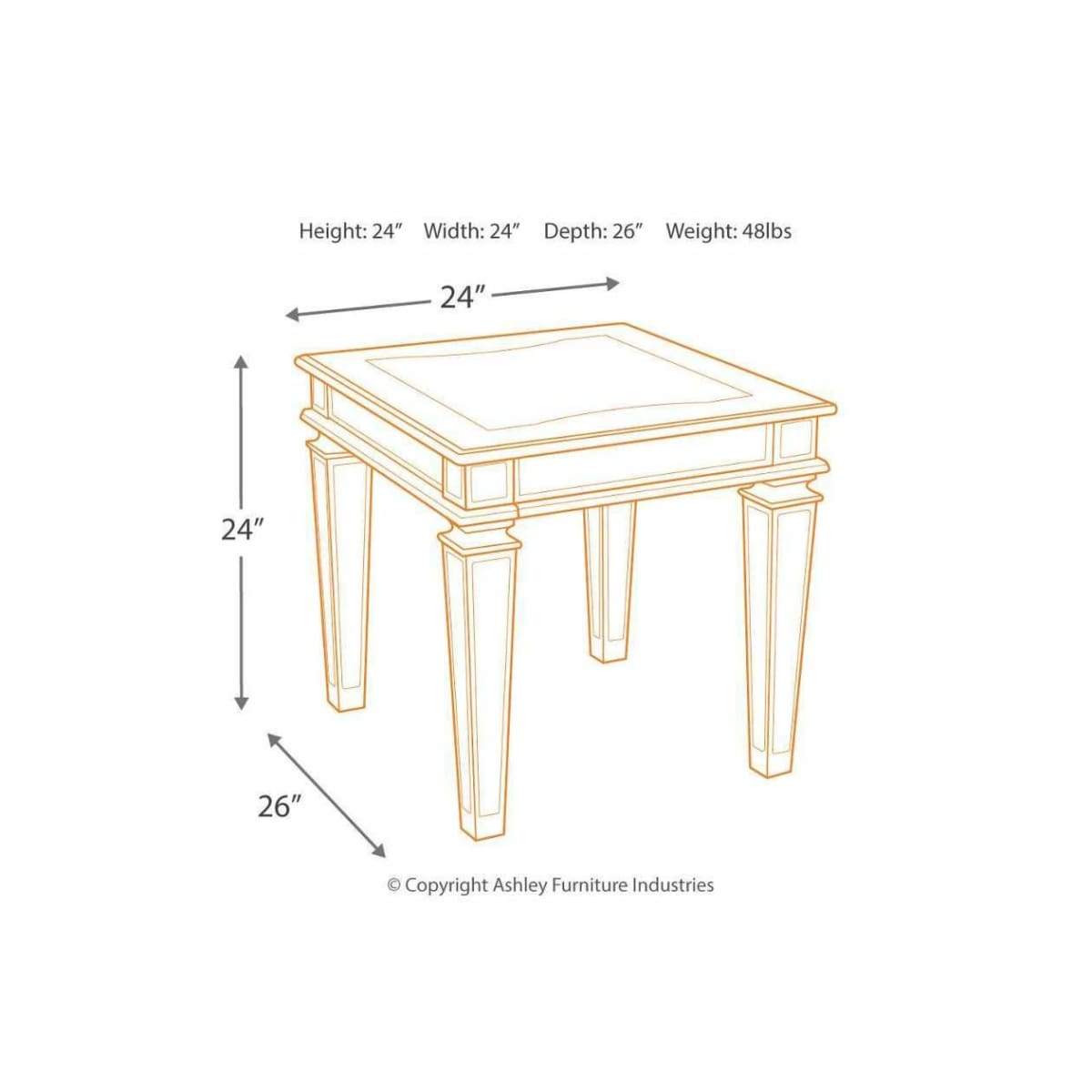 Tessani End Table - END TABLE/SIDE TABLE