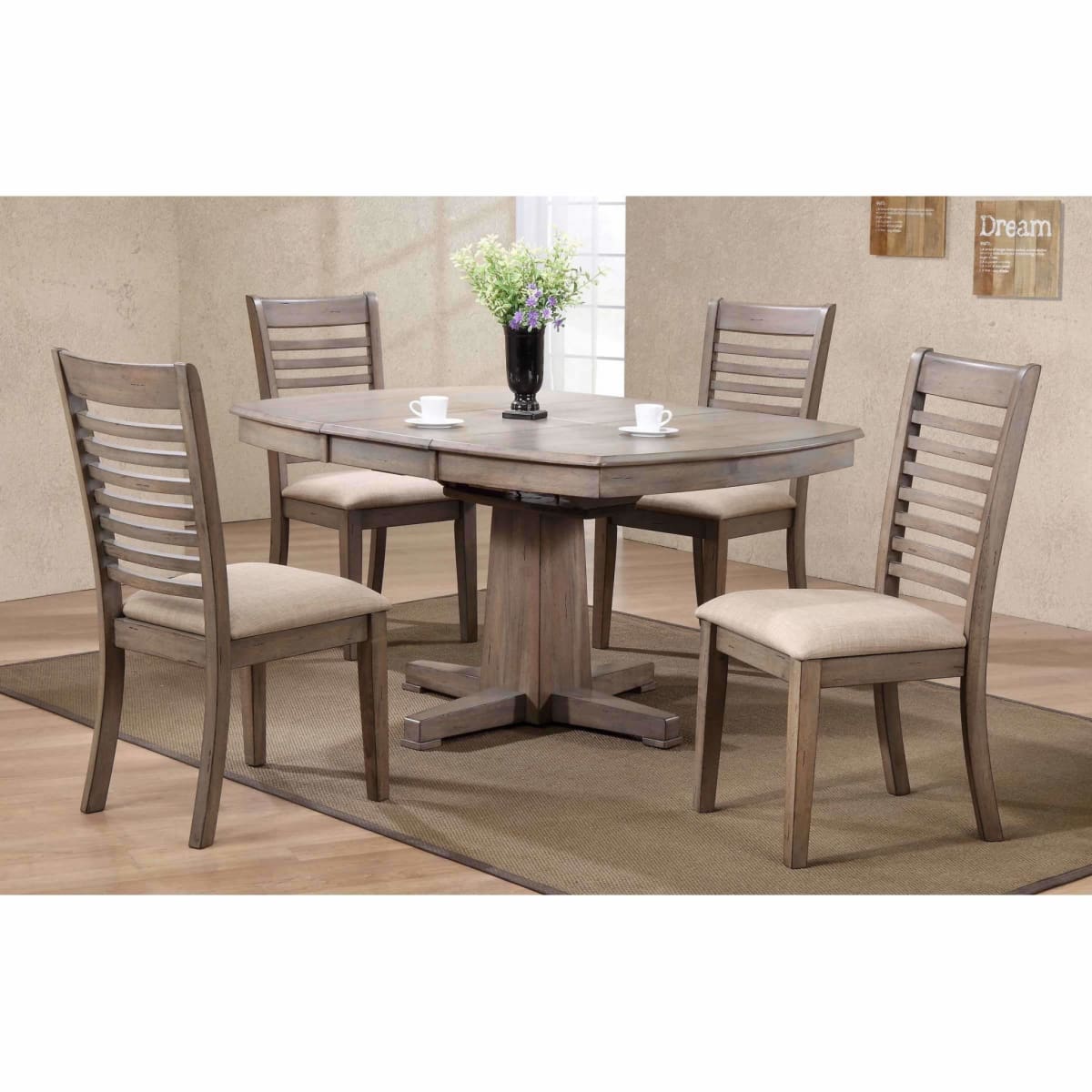 Ventura 42 X 57 Pedestal Table - DININGCOUNTERHEIGHT